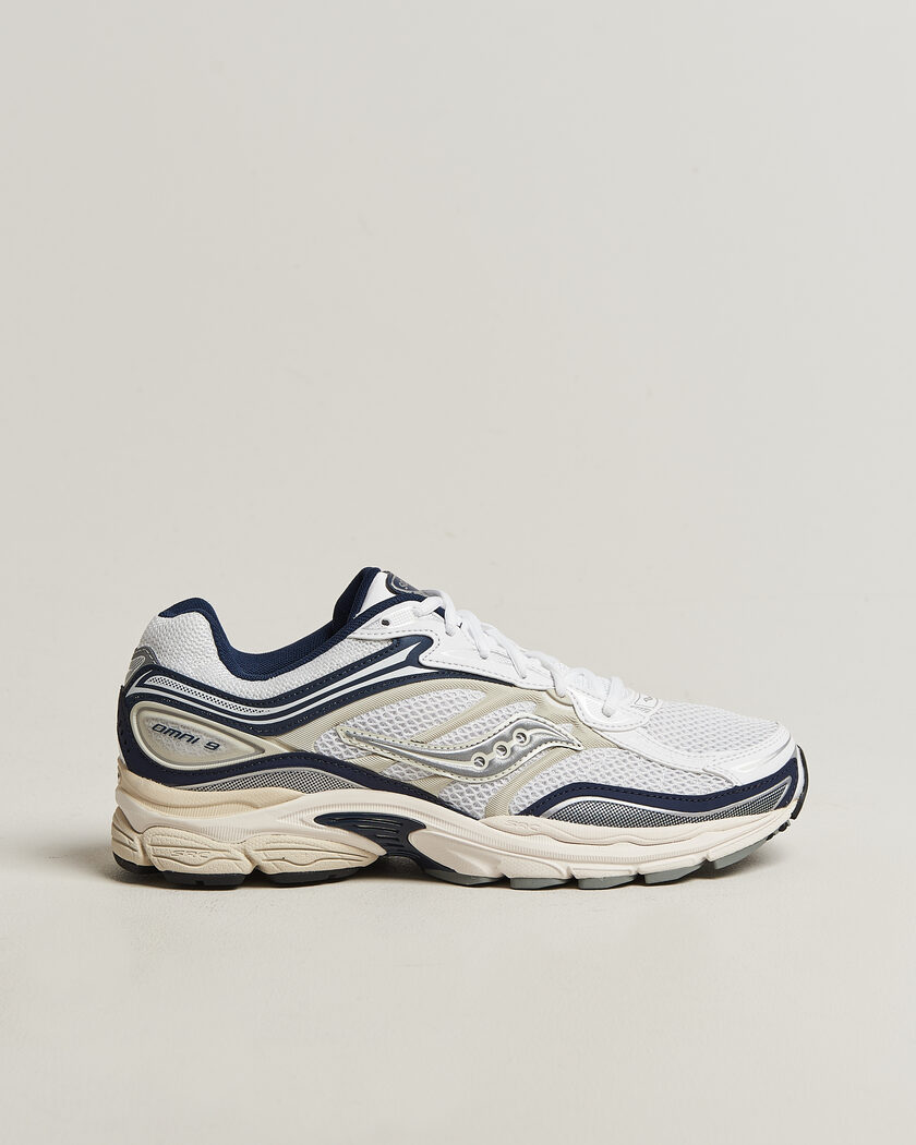 Saucony Progrid Omni 9 Running Sneaker White/Navy – Blanc