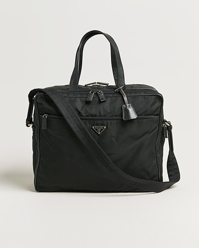 Prada Pre-Owned Tessuto Nylon Document Bag Black – Zwart