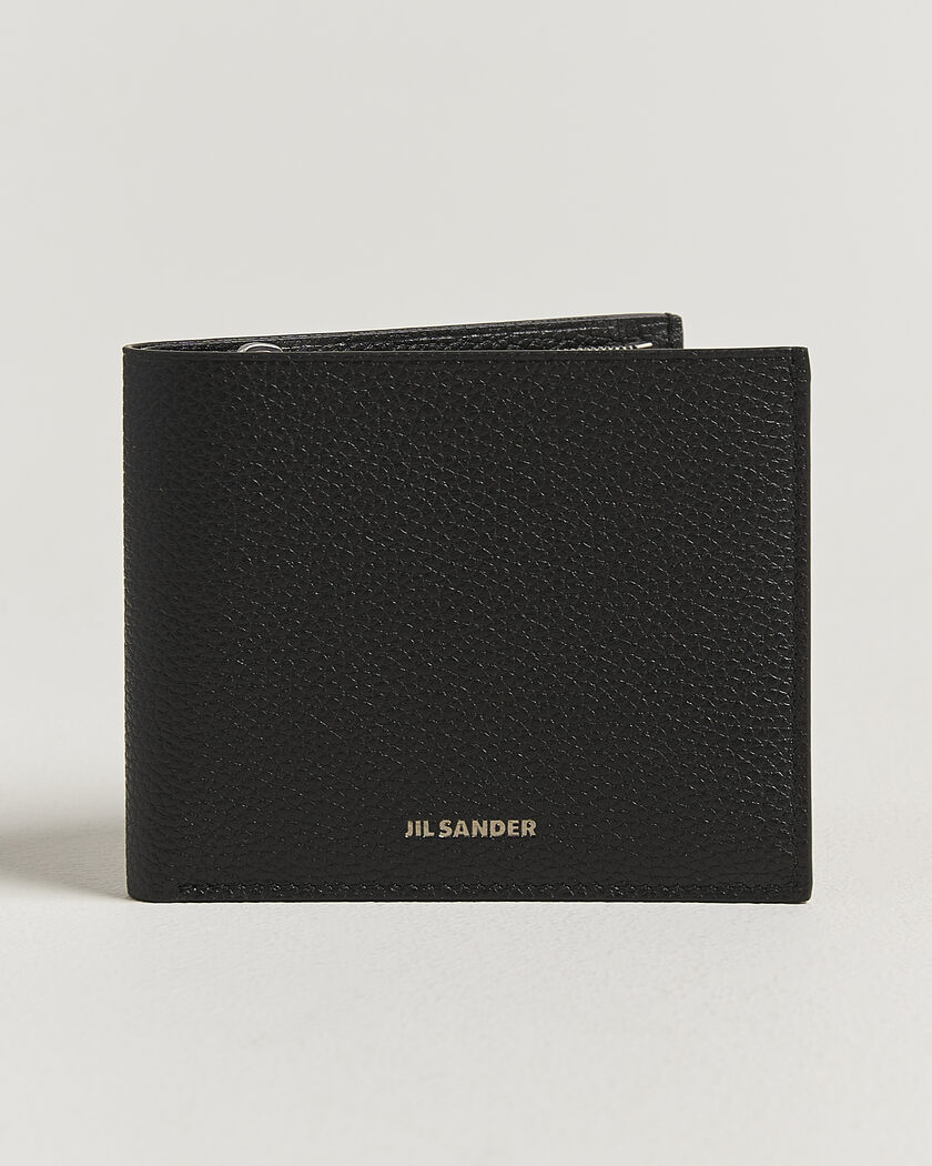 Jil Sander Grain Leather Zip Wallet Black – Noir