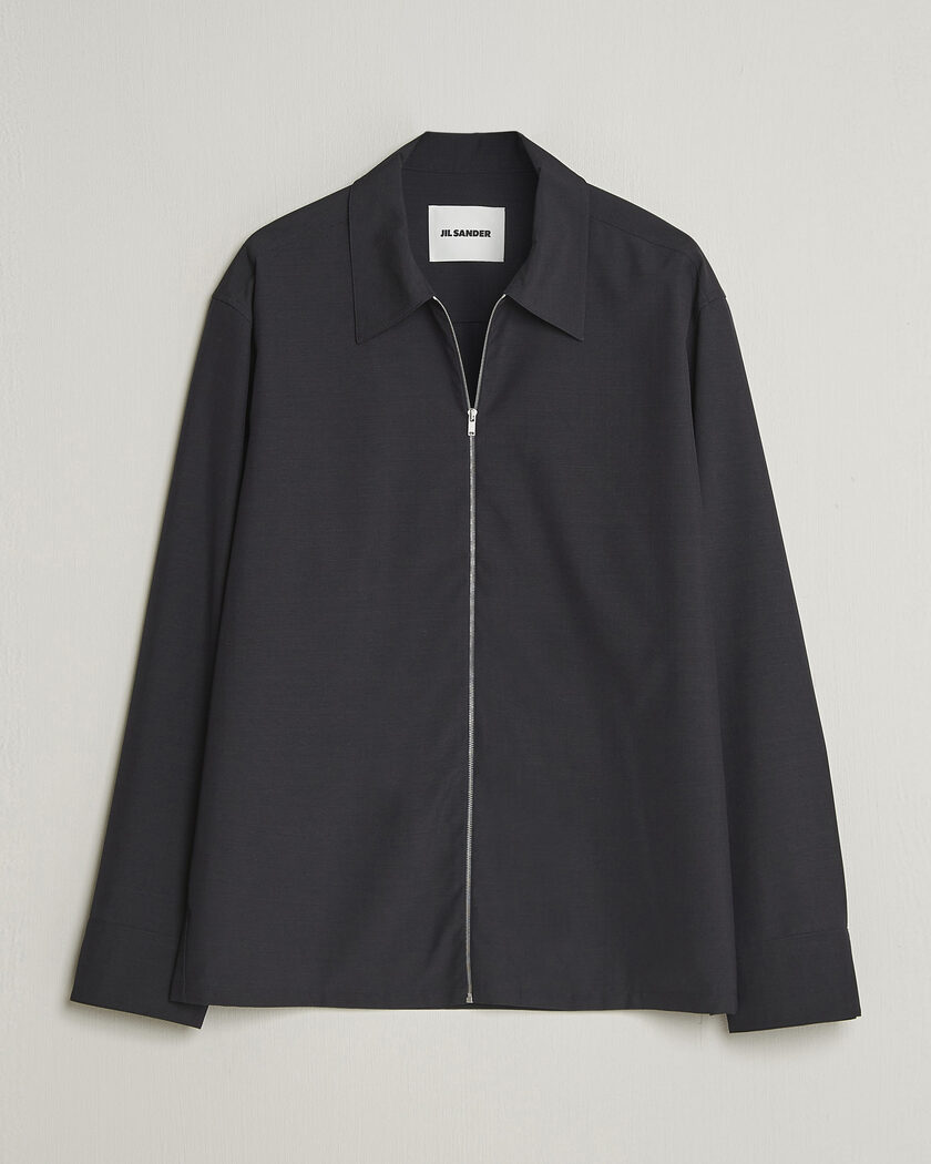 Jil Sander Zip Shirt Blouson Navy – Blauw