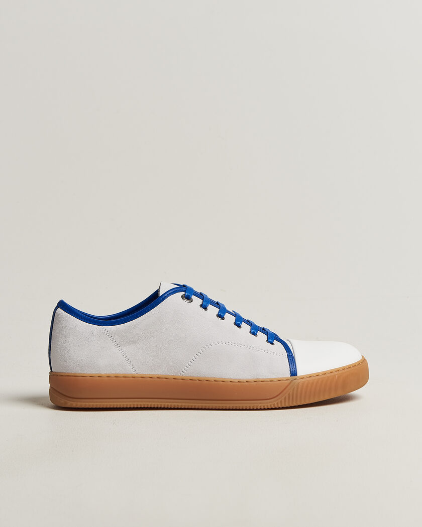 Lanvin DBB1 Nappa Cap Toe Sneaker White/Blue – Blanc