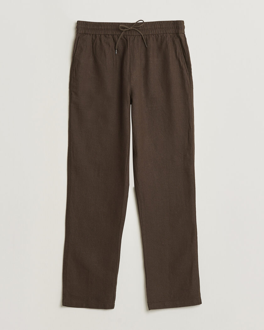 LES DEUX Patrick Heavy Linen/Cotton Pants Brown – Marron
