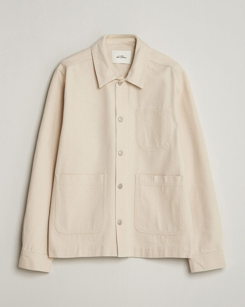LES DEUX Layton Denim Overshirt Ivory – Wit