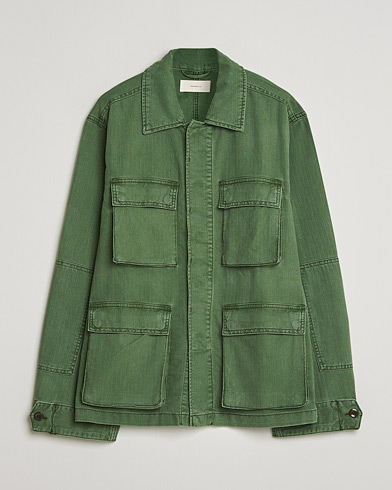 Jeanerica Luc Herringbone Shirt Jacket Chevron Green – Vert