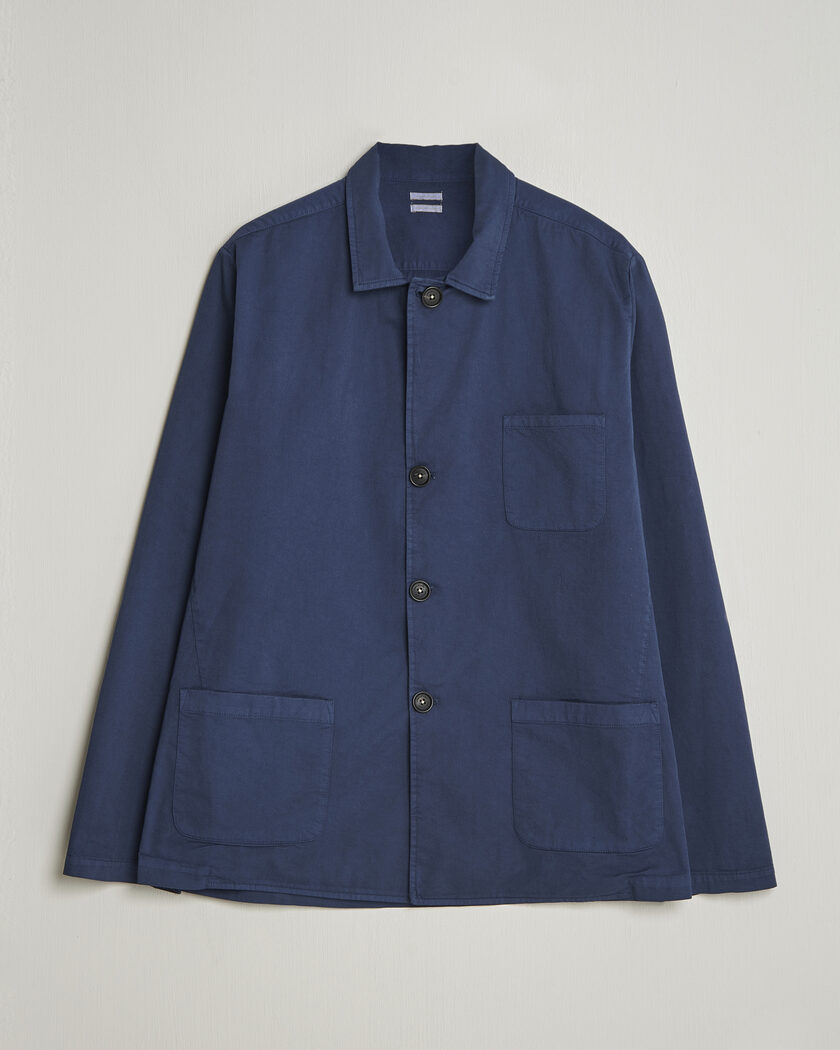 Massimo Alba Florida Cotton Shirt Jacket Midnight Blue – Bleu