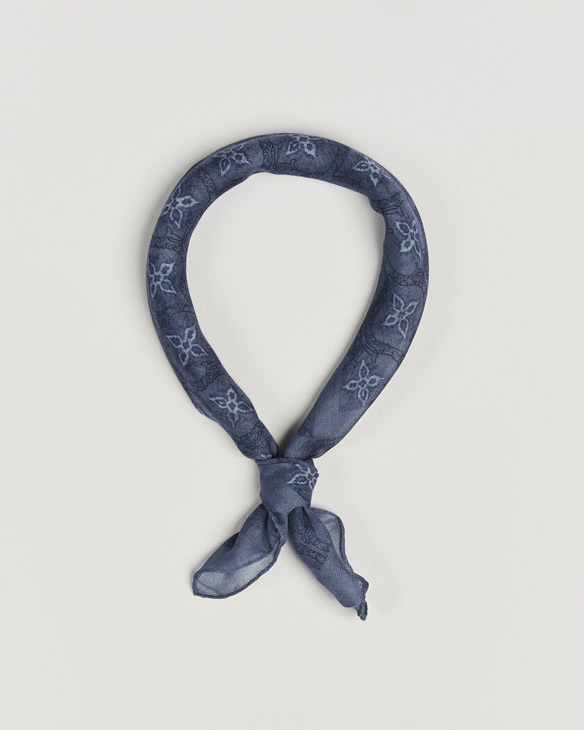 Massimo Alba Cashmere/Silk Bandana Navy – Bleu