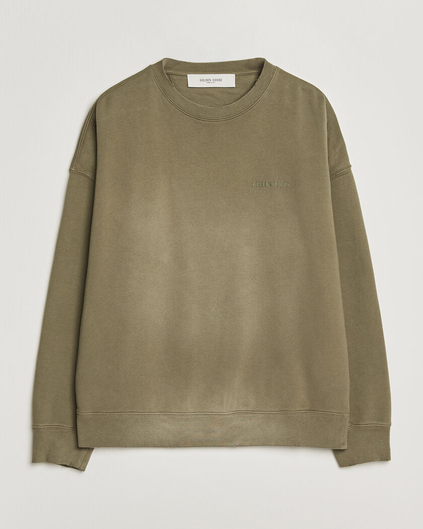 Golden Goose Journey Dyed Cotton Sweatshirt Washed Beige – Vert