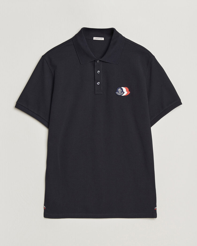 Moncler Tricolore Logo Polo Navy – Bleu