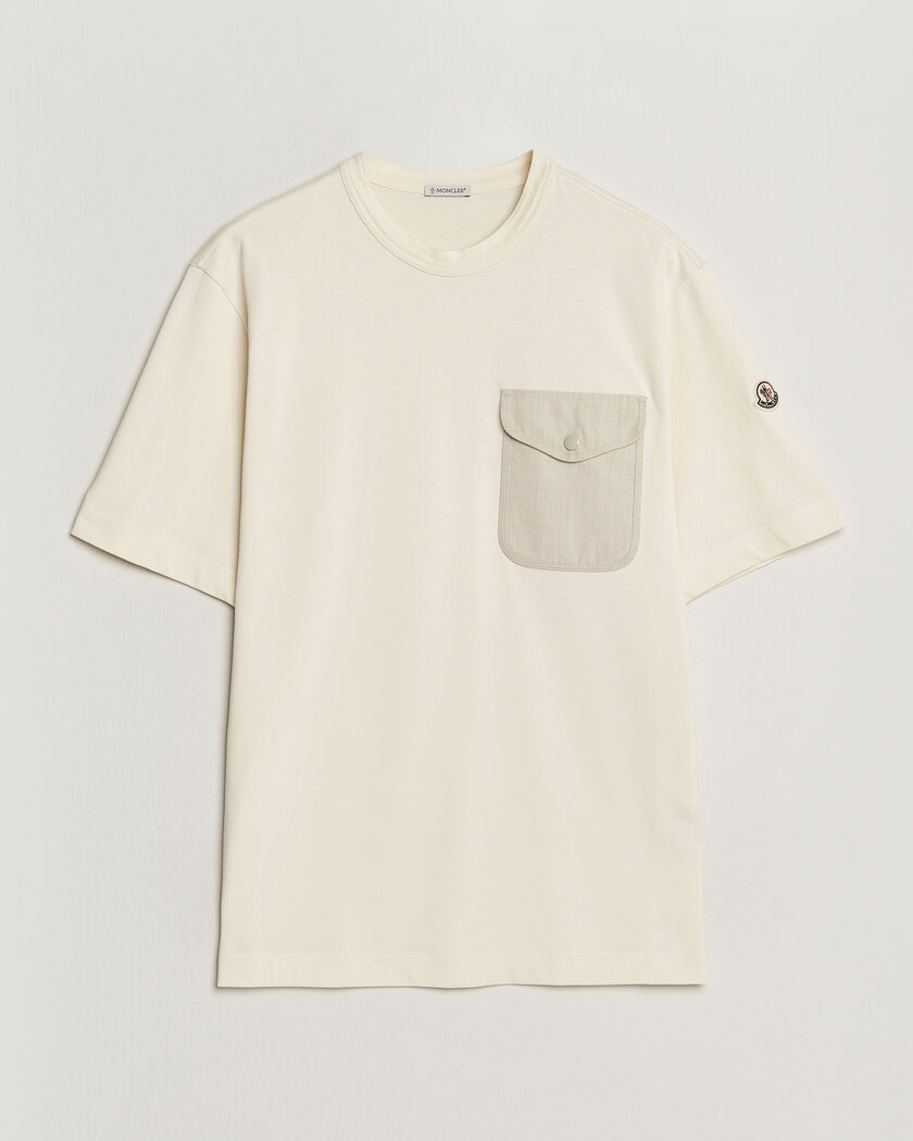 Moncler Oversize Pocket T-Shirt Off White – Wit