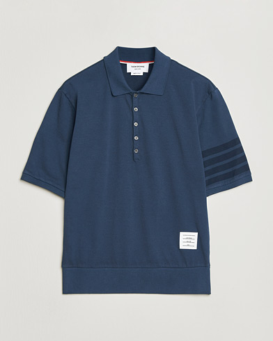 Thom Browne Overdyed 4 Bar Polo Navy – Blauw