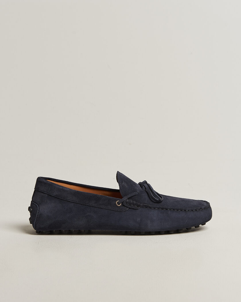 Tod's Lacetto Gommino Carshoe Navy Suede – Bleu