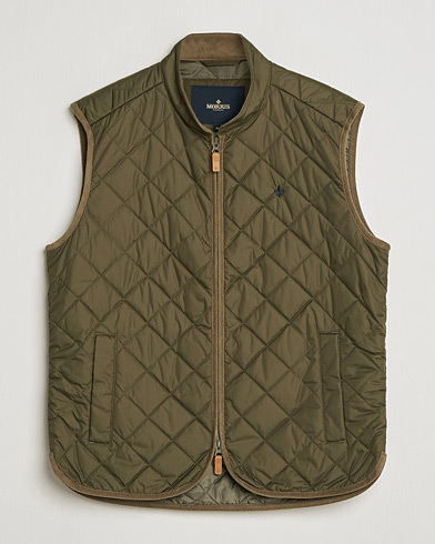 Morris Teddy Quilted Vest Green – Groen