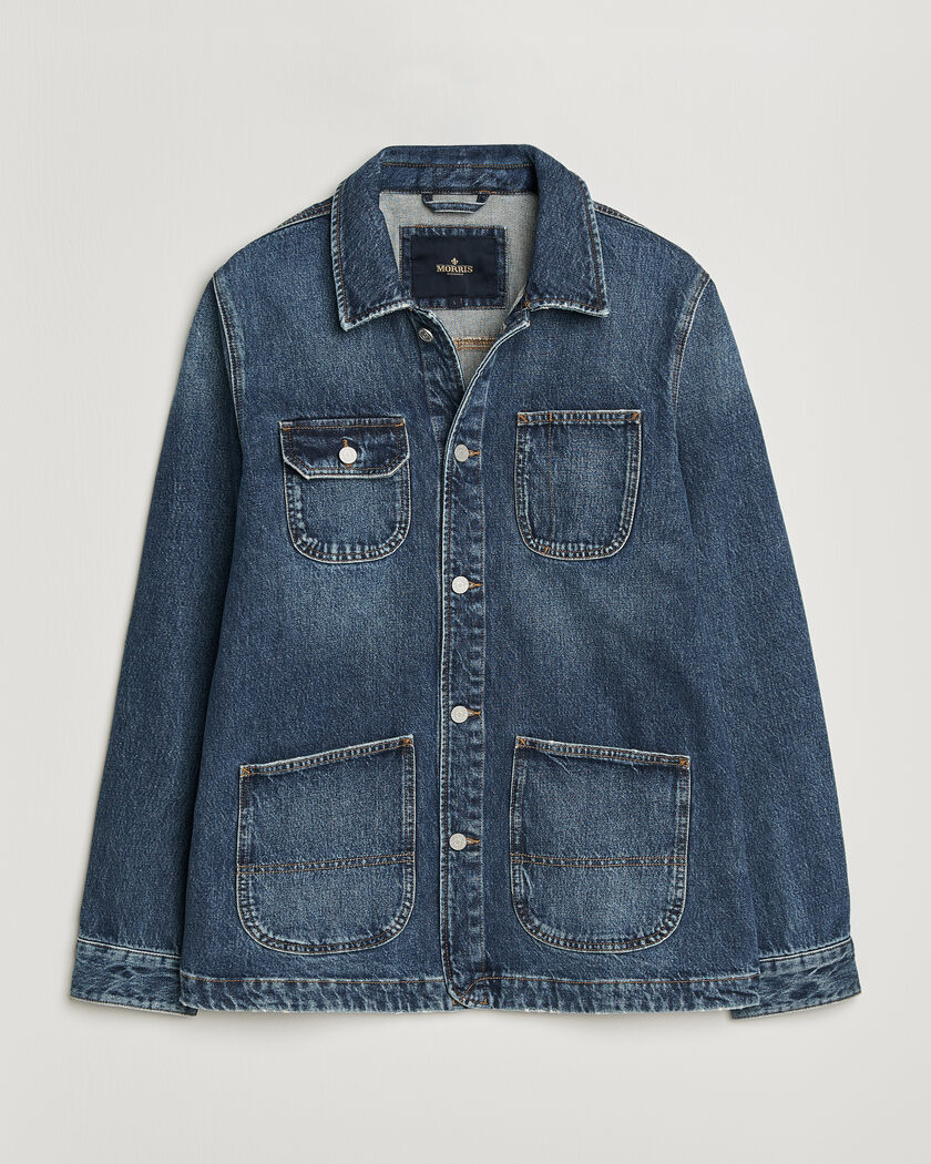 Morris Denim Shirt Jacket Blue – Bleu