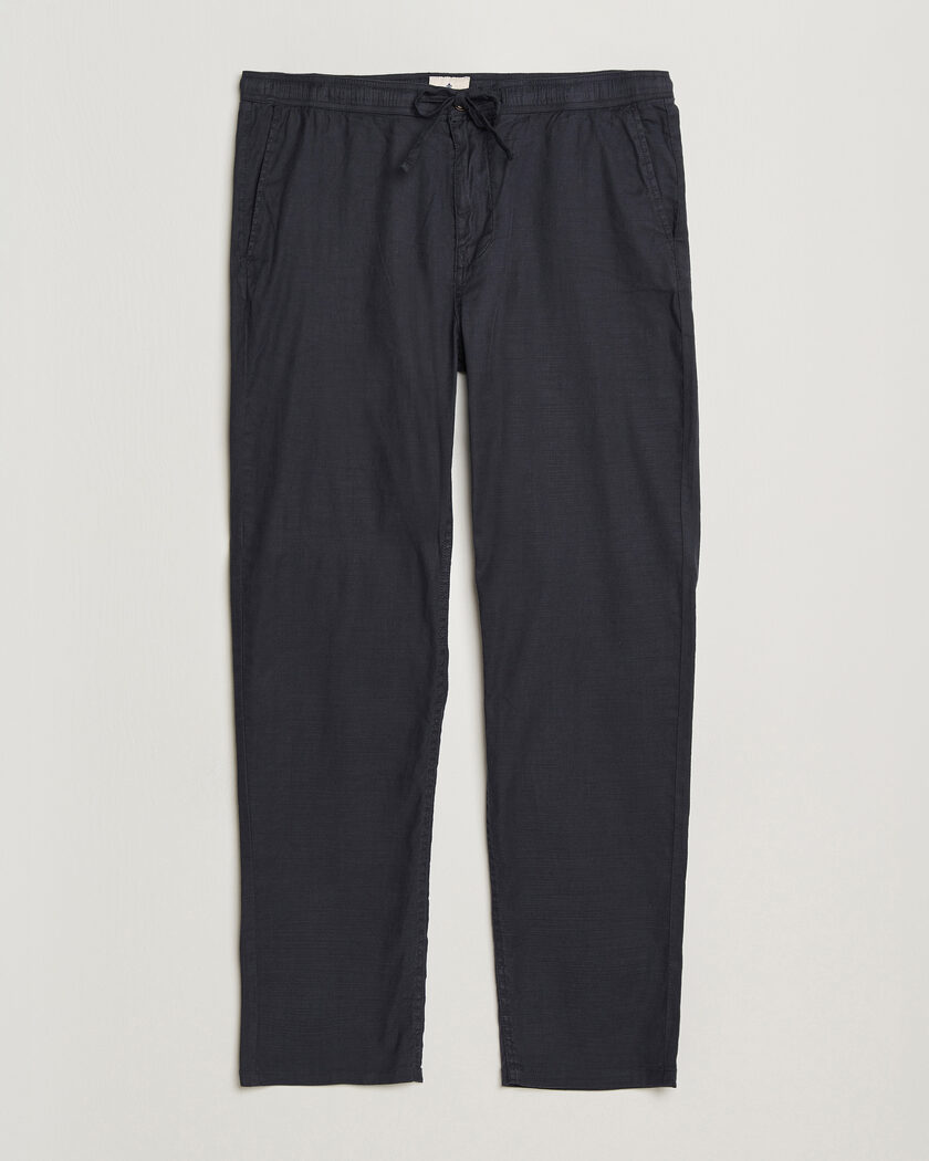 Morris Fenix Linen Trousers Navy – Bleu
