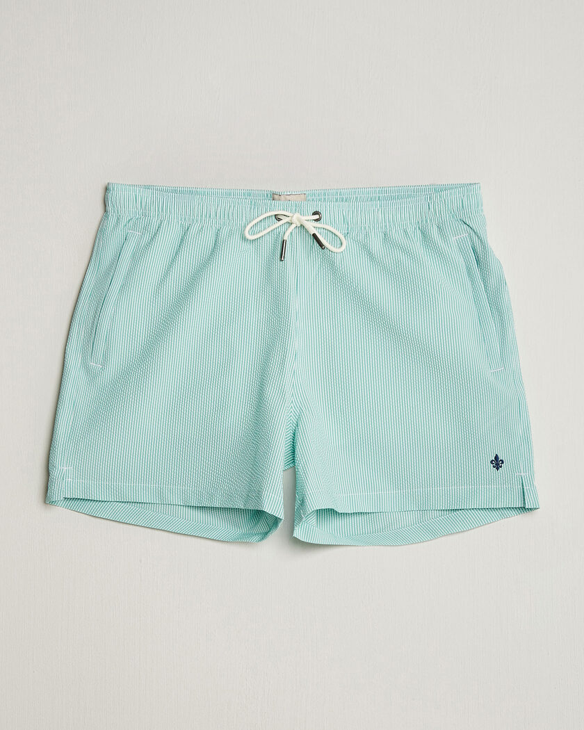 Morris Seersucker Bathing Trunks Green – Groen
