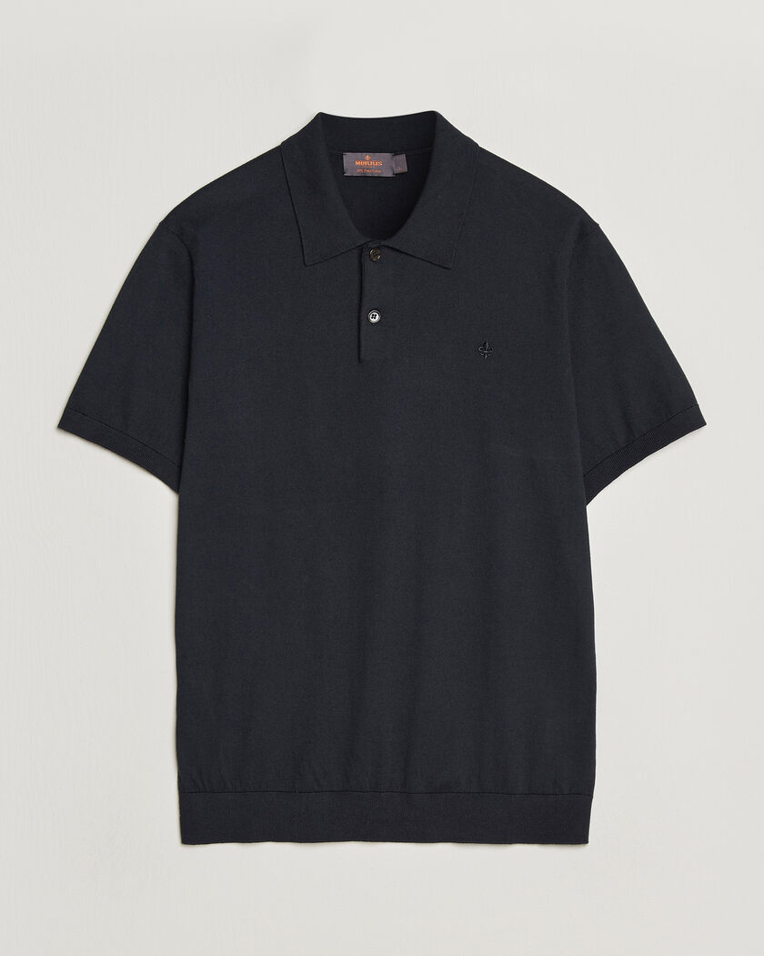 Morris Riley Short Sleeve Polo Navy – Bleu