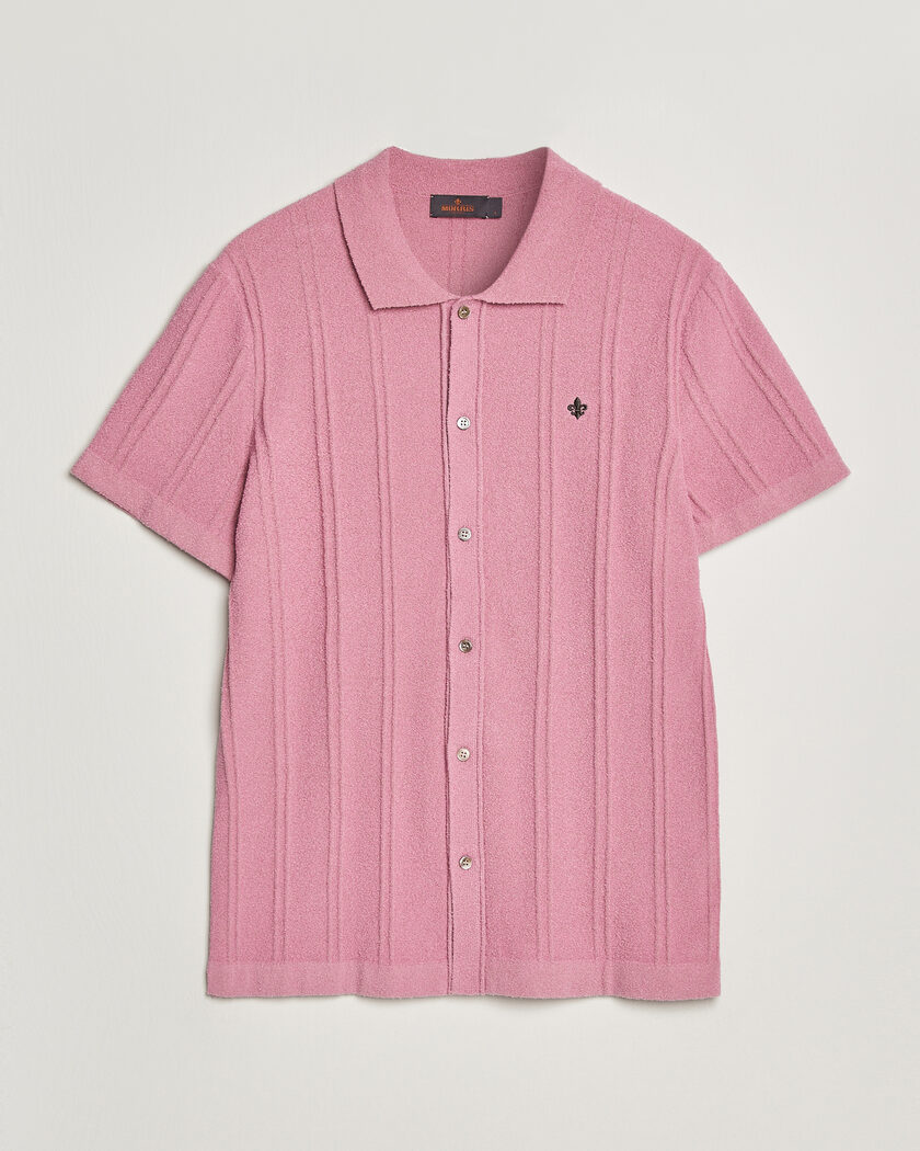 Morris Clayton Knitted Short Sleeve Shirt Pink – Rose