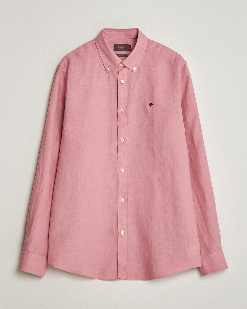 Morris Douglas Button Down Linen Shirt Pink – Roze