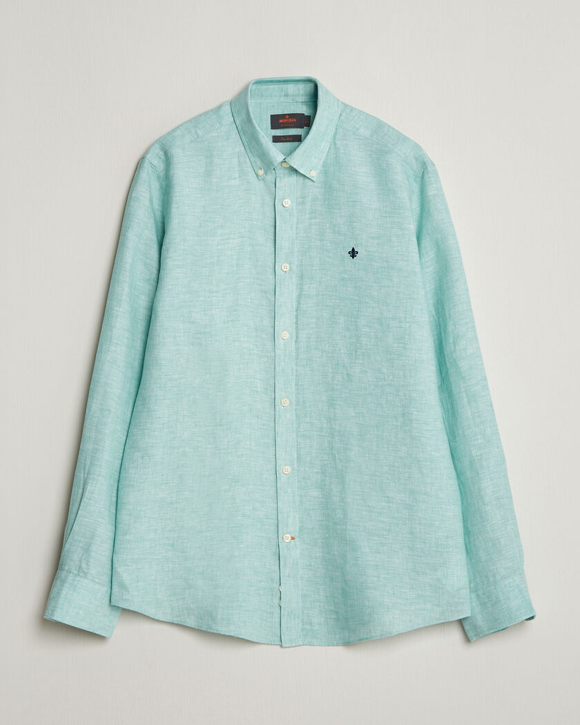 Morris Douglas Button Down Linen Shirt Green – Groen