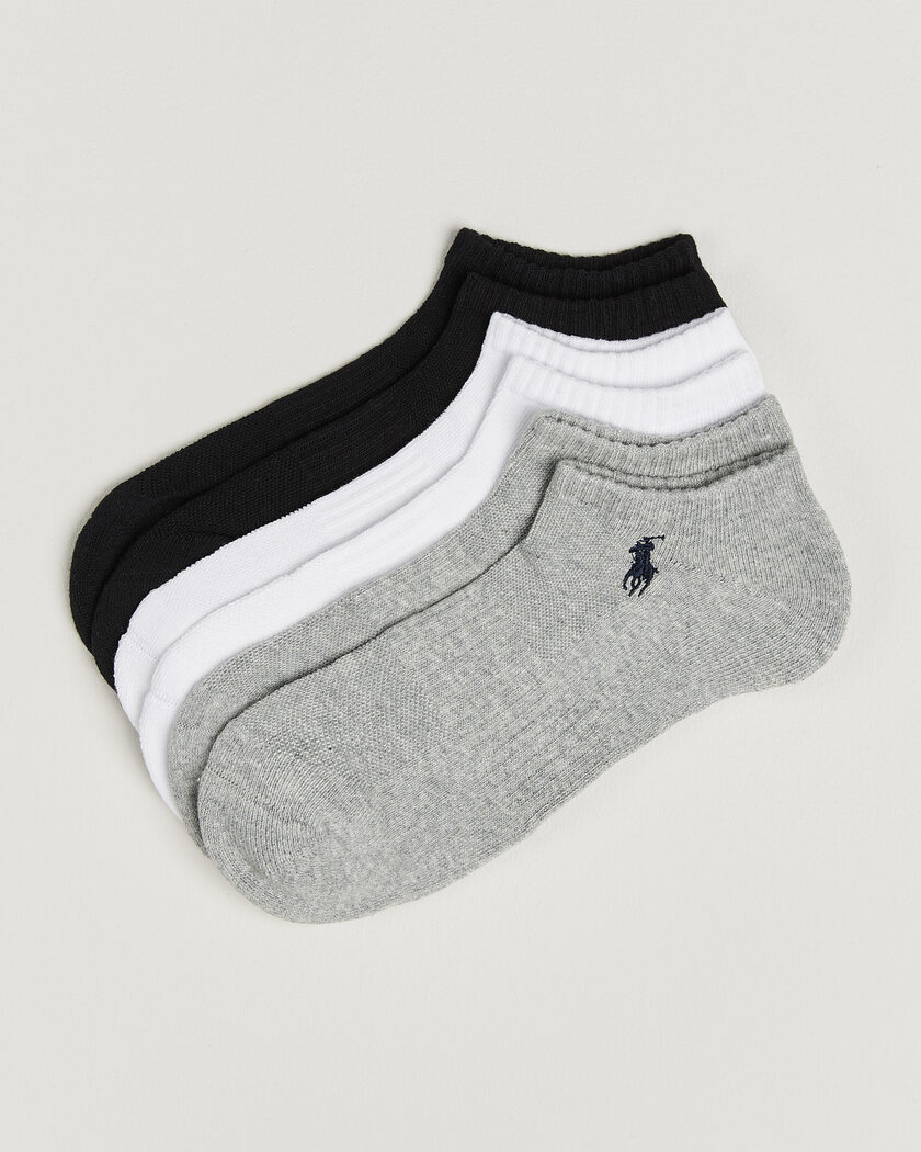 Polo Ralph Lauren 6-Pack Sneaker Sock Grey – Meerkleurig