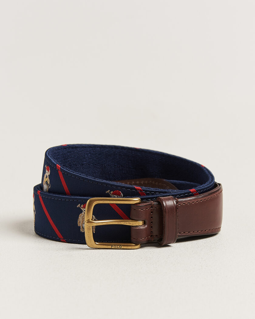 Polo Ralph Lauren Leather Bear Belt Navy Multi – Multicolore