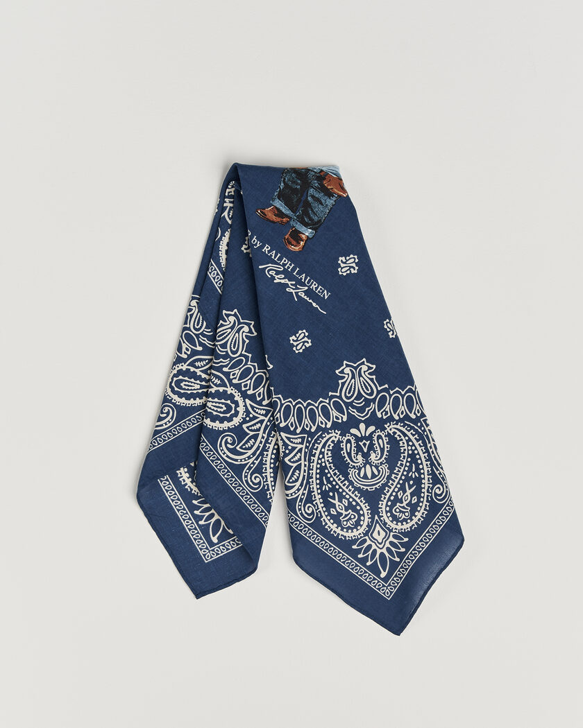 Polo Ralph Lauren Printed Bear Scarf Navy Multi – Multicolore