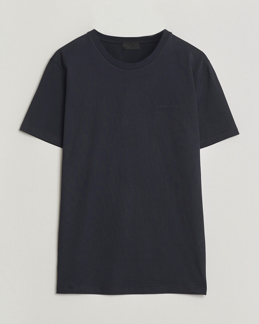 Dondup Logo Crew Neck T-Shirt Navy – Blauw