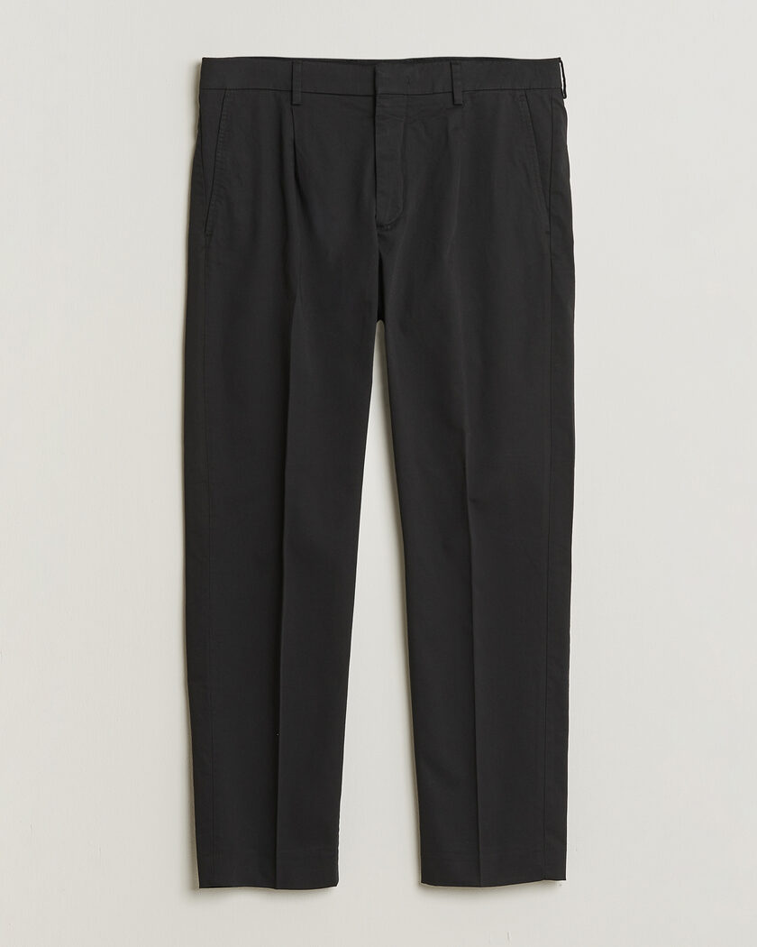 NN07 Bill Pleated Trousers Black – Zwart
