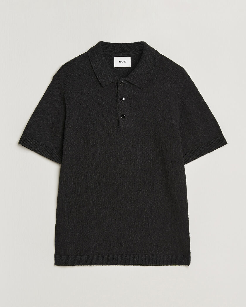NN07 Randy Knitted Polo Black – Noir
