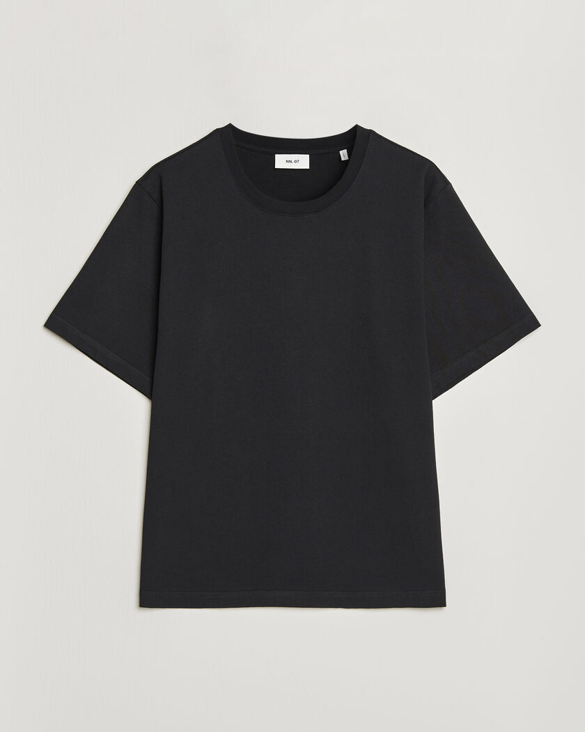 NN07 Jett Washed Printed Crew Neck T-Shirt Black – Zwart