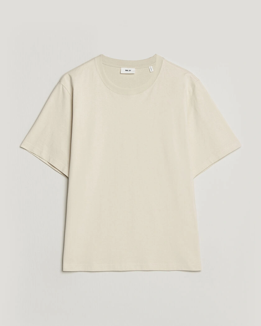 NN07 Jett Washed Crew Neck T-Shirt Ivory – Beige