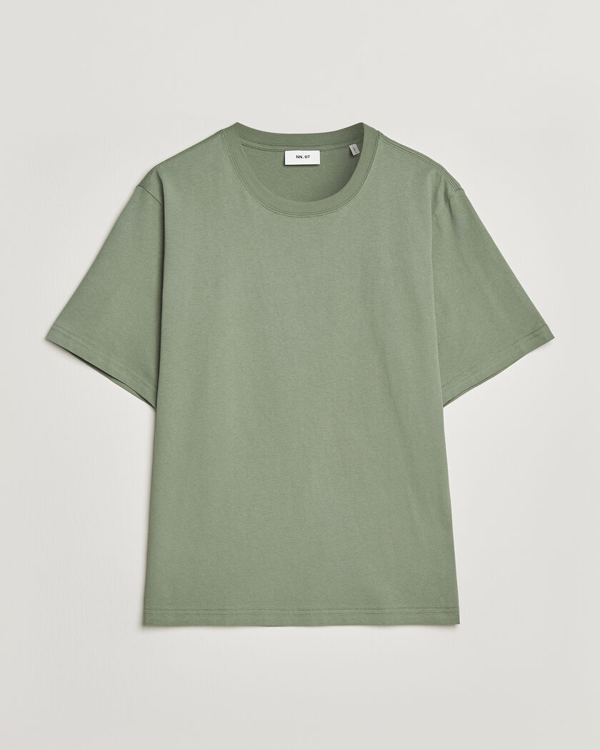 NN07 Jett Washed Crew Neck T-Shirt Sea Spray Green – Vert