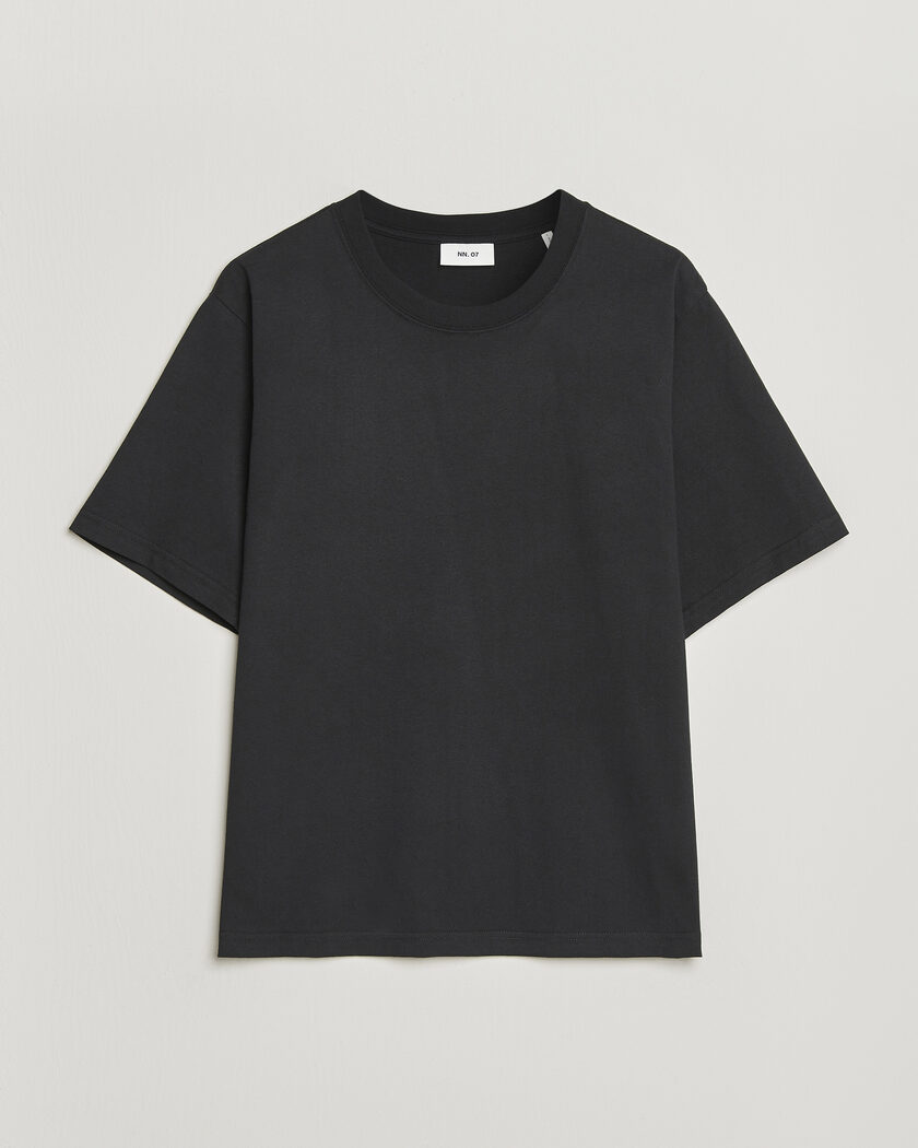 NN07 Jett Washed Crew Neck T-Shirt Black – Zwart