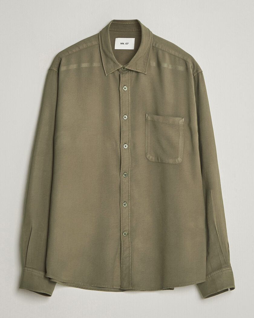 NN07 Deon Tencel Shirt Capers Green – Groen