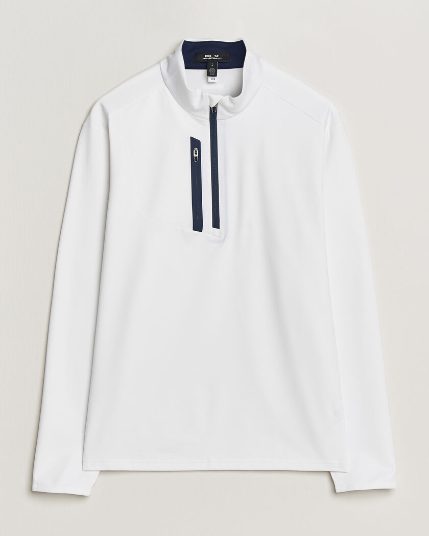 RLX Ralph Lauren Luxury Jersey Half Zip Ceramic White – Wit