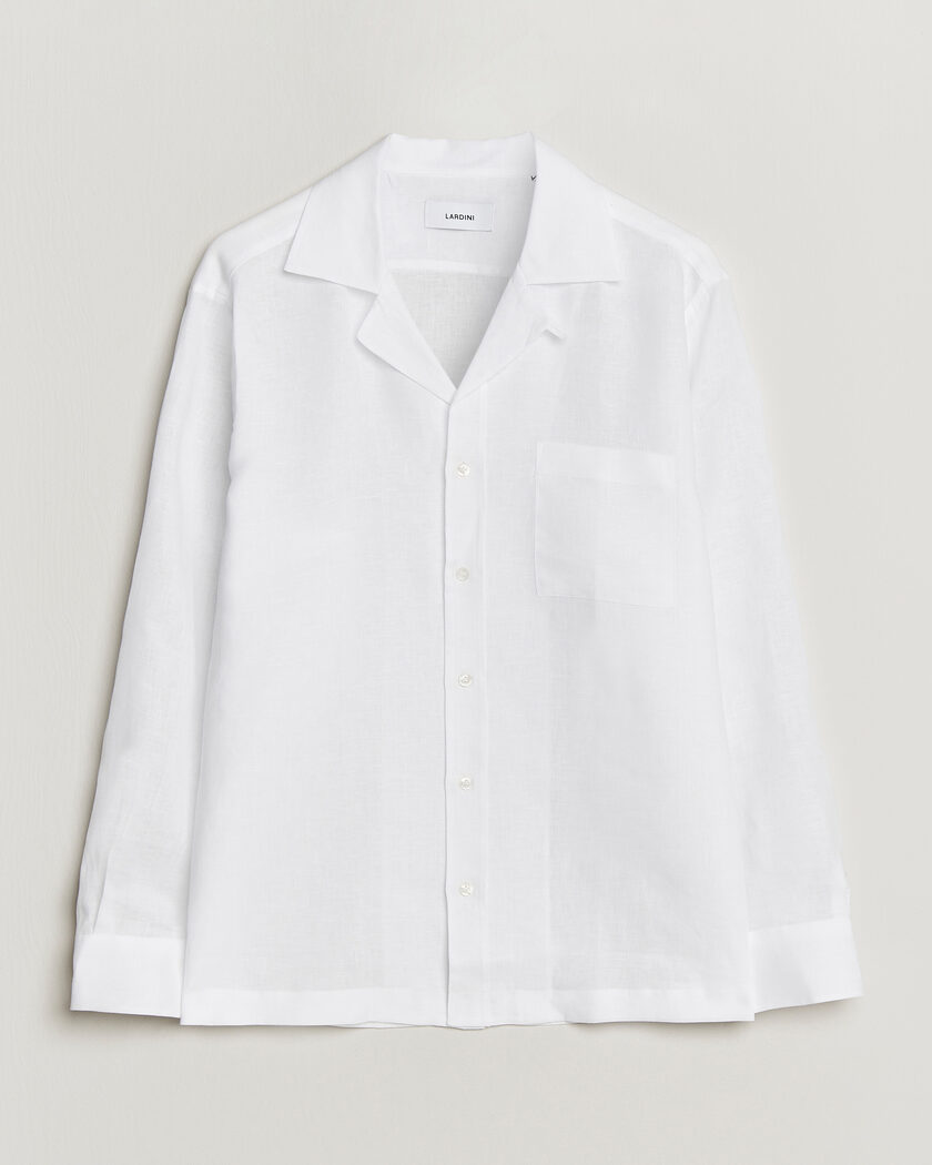 Lardini Paul Linen Resort Shirt White – Blanc
