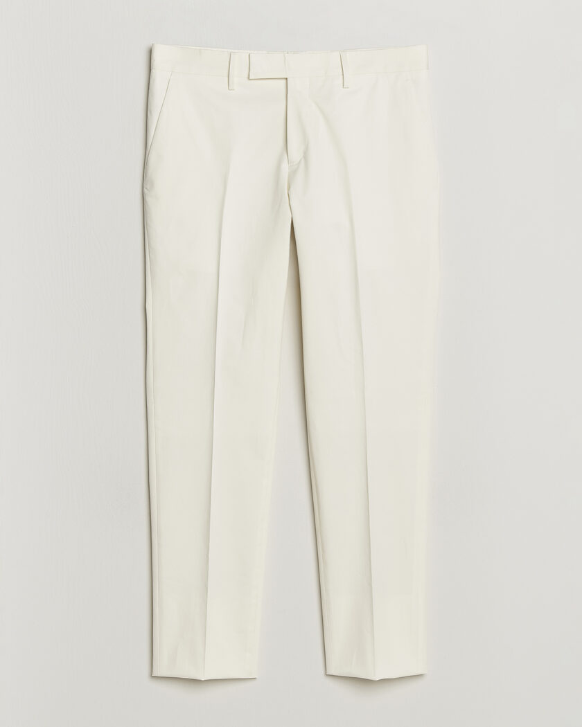 Lardini Lyon Cotton Twill Stretch Trousers White – Blanc