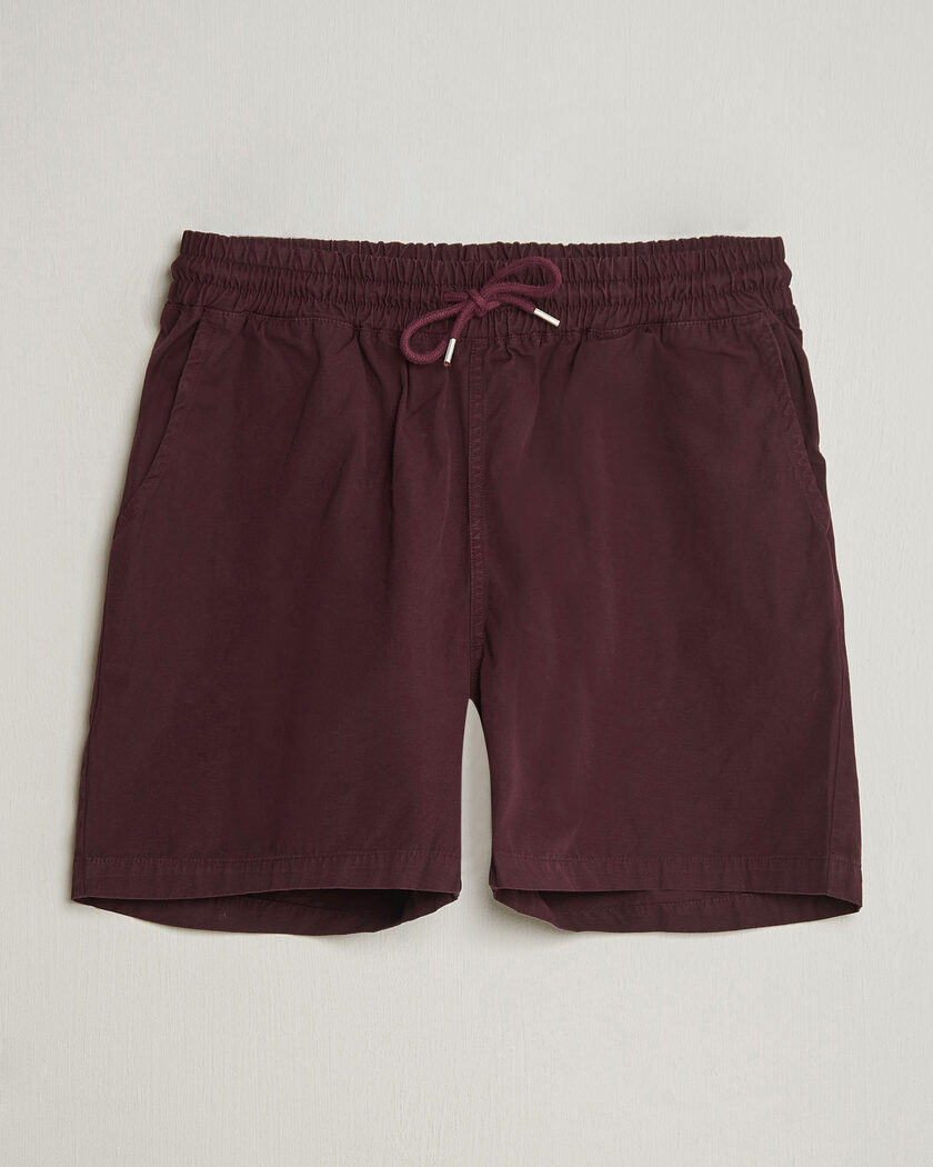Colorful Standard Classic Organic Twill Drawstring Shorts Oxblood Red – Rood