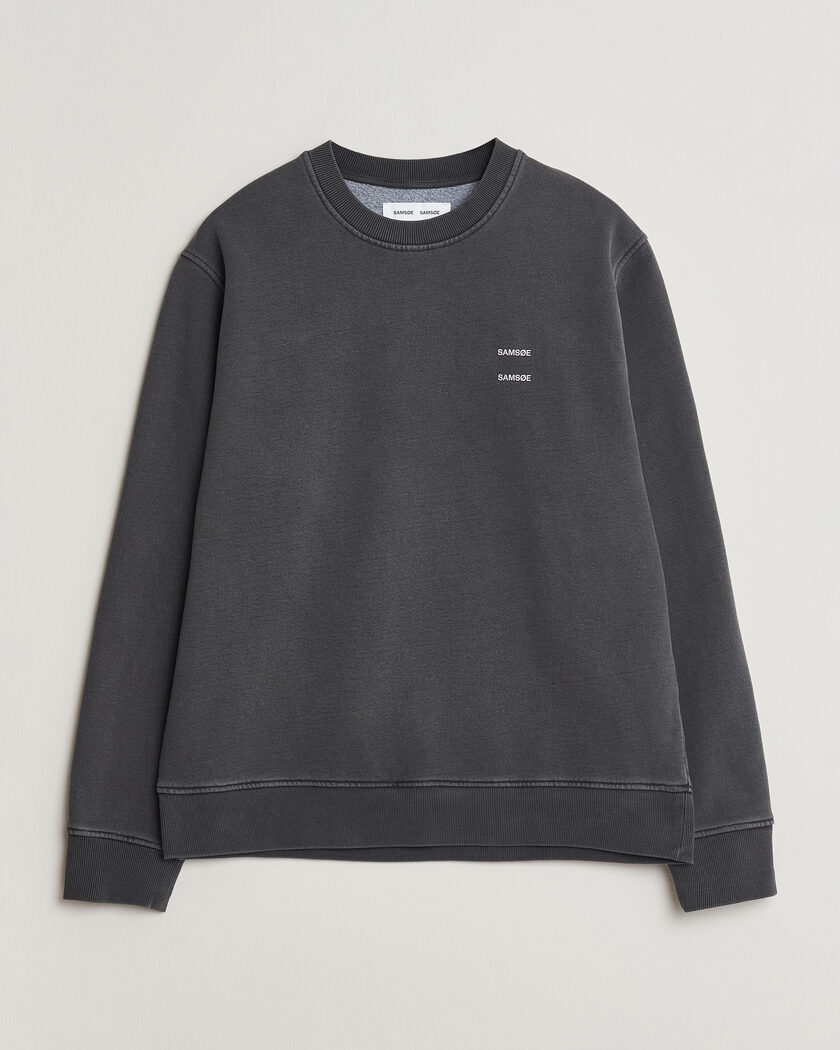 Samsøe Samsøe Joel Washed Organic Cotton Sweatshirt Black – Zwart