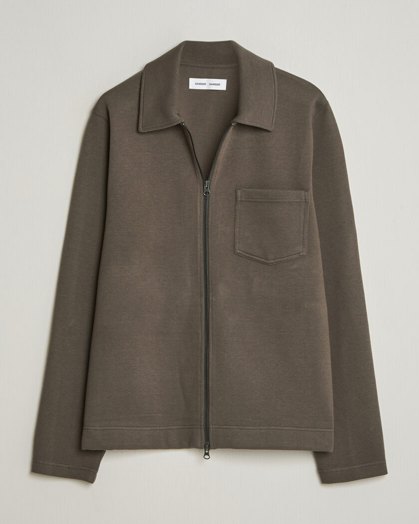 Samsøe Samsøe Hannes Full Zip Black Olive – Vert