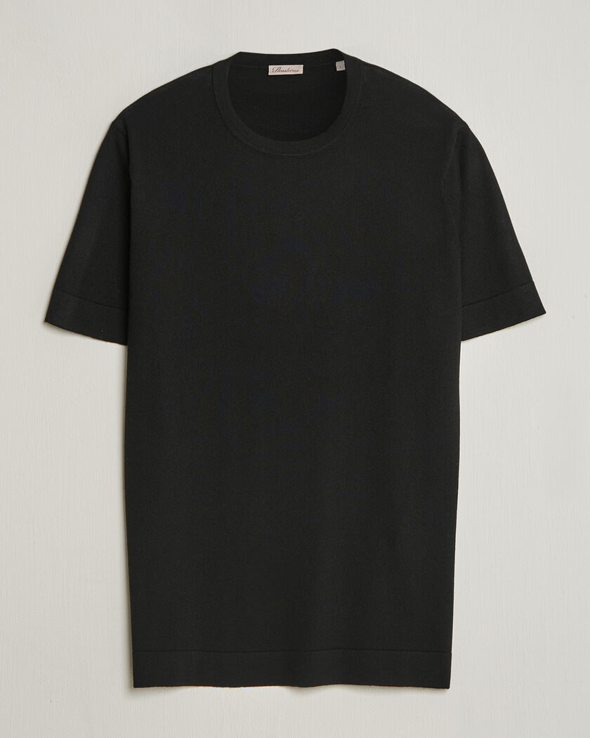 Stenströms Silk/Cashmere T-Shirt Black – Noir