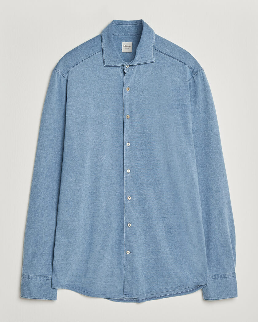 Stenströms Jersey Denim Shirt Blue – Bleu