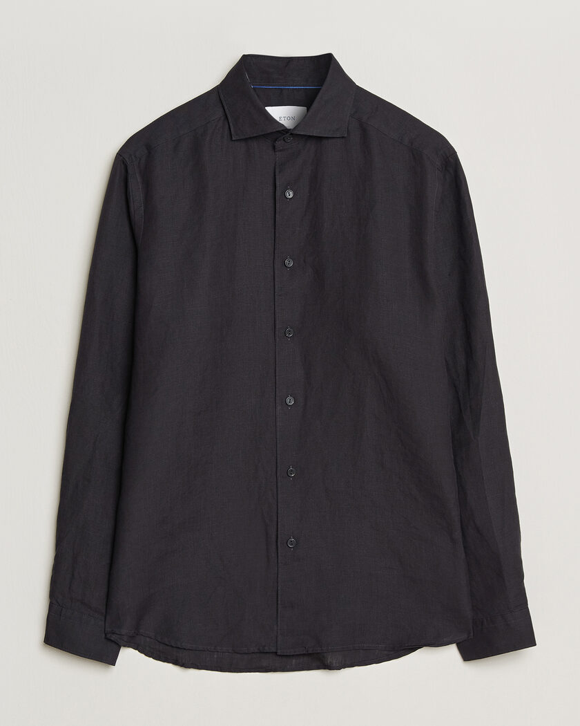 Eton Casual Fit Linen Shirt Black – Zwart