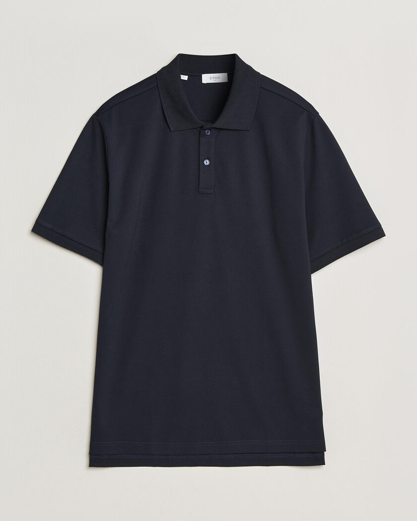 Eton Pima Pique Polo Navy Blue – Bleu