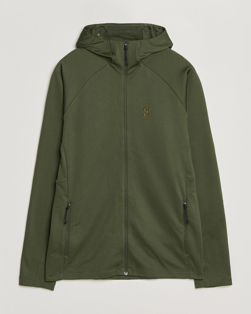 Haglöfs Korp Mid Fleece Hood Seaweed Green – Groen