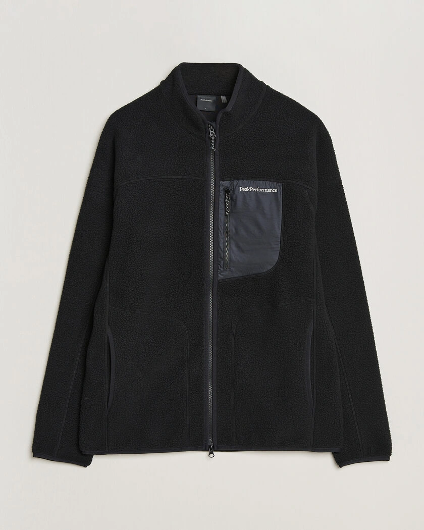 Peak Performance Nature Rush Pile Full Zip Black – Zwart