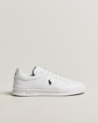 Polo Ralph Lauren Aera Grained Leather Sneakers White/Navy – Blanc