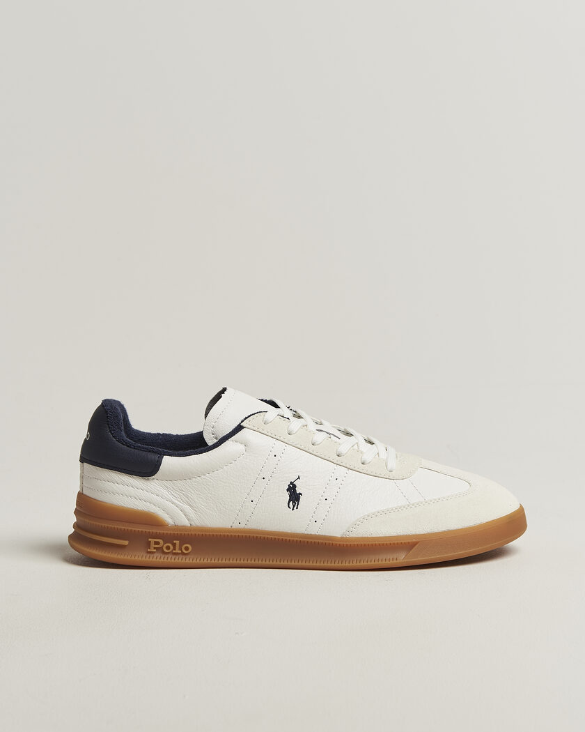 Polo Ralph Lauren Aera Leather Sneakers Deckwash White/Navy – Wit