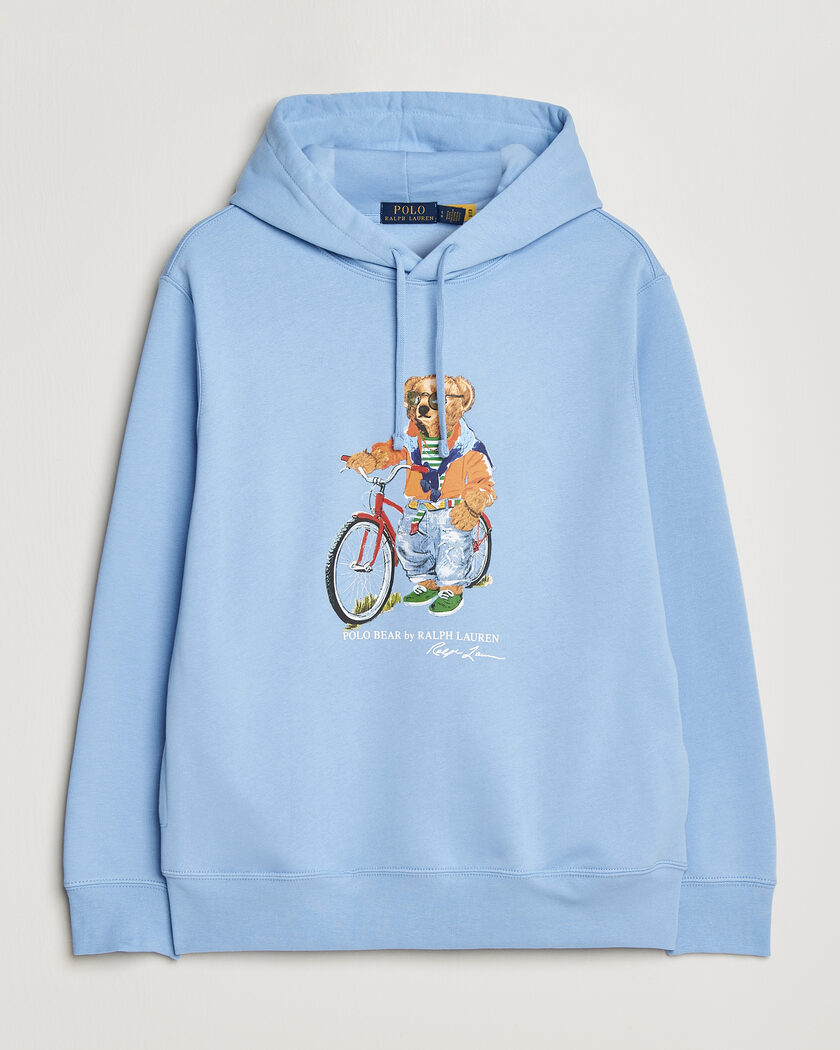 Polo Ralph Lauren Fleece Bear Hoodie Austin Blue – Blauw