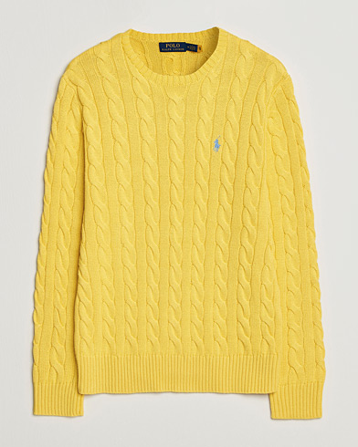Polo Ralph Lauren Cotton Cable Pullover Sunfish Yellow – Geel
